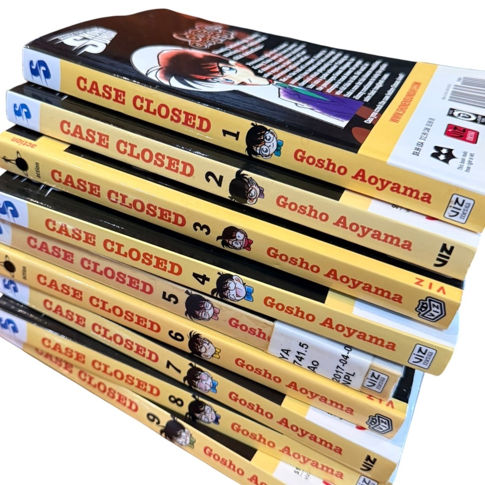 Case Closed Manga Lot Vol 1-9 Gosho Aoyama VIZ Media Detective Conan English